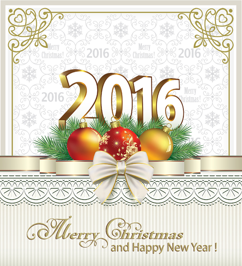 2016 Christmas new year gold background vectors 04 year gold christmas background   
