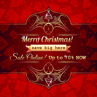 Christmas big sale creative design vector background set 07 Vector Background christmas big sale   