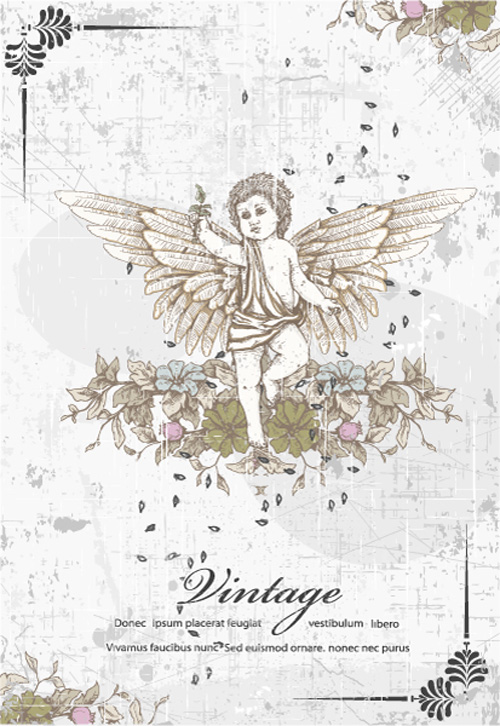 Vintage Garbage background vector 01 garbage background vector background   