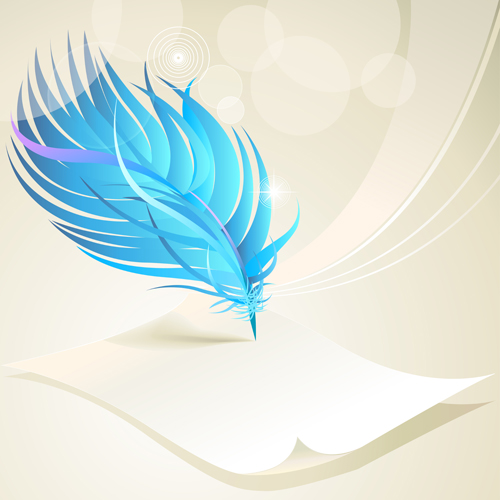 Dynamic feather with background vector set 03 feather dynamic background vector background   