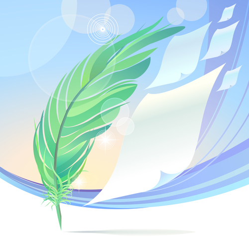 Dynamic feather with background vector set 06 feather dynamic background vector background   