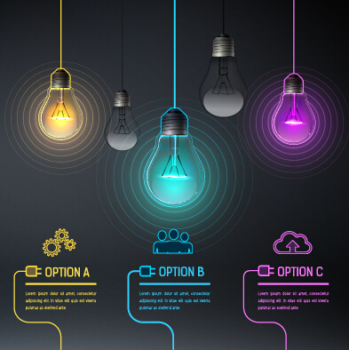 Bulb idea black business template vector 05 template vector business template business   