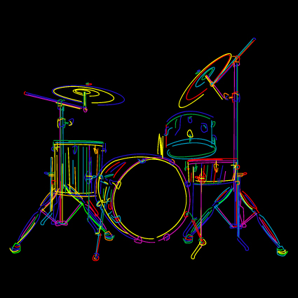 Color lines Musical instruments vector 03 musical instruments musical music lines instruments color   