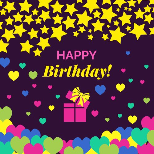 Birthday postcard flat styles vector 04 styles postcard flat birthday   