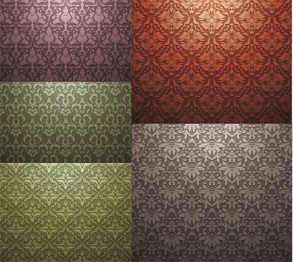 Decorative pattern background vector art wallpaper tiled background pattern European-style continuous background   