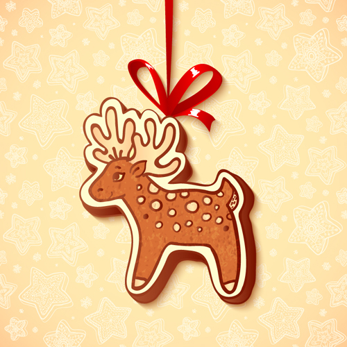 Cute cookie christmas ornament vector 06 ornament Cookie christmas   
