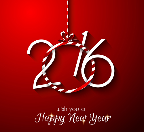 2016 new year with hanging decor vector background 01 year new hanging decor background 2016   