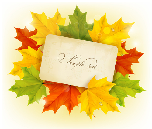 Beautiful autumn leaves background art vectors 01 leaves background beautiful background autumn leaves   