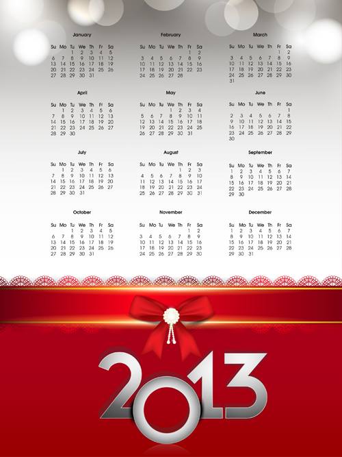 Elements of Calendar 2013 design vector art 05 elements element calendar 2013   
