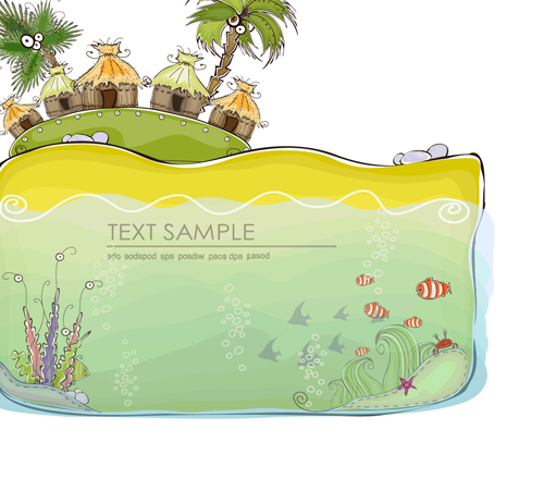 cartoon tropical theme background vector 01 tropical cartoon   