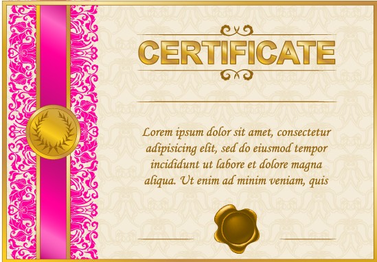 Excellent certificate and diploma template design 01 template Excellent diploma certificate   