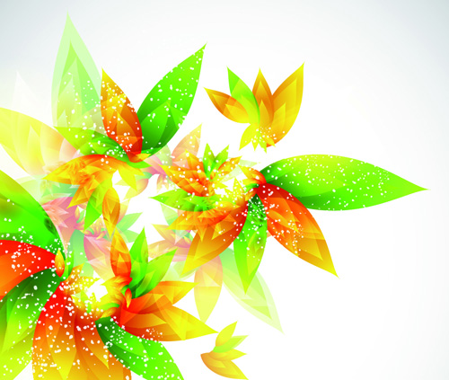 Shiny color Leaves vector background shiny leaves leave color   