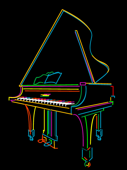 Color lines Musical instruments vector 05 musical instruments musical music lines instruments color   