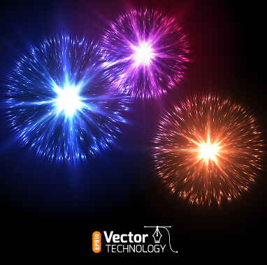 Multicolor fireworks exploding background vector 02 multicolor Fireworks exploding background vector background   