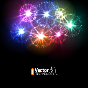 Multicolor fireworks exploding background vector 01 multicolor Fireworks exploding color background vector   