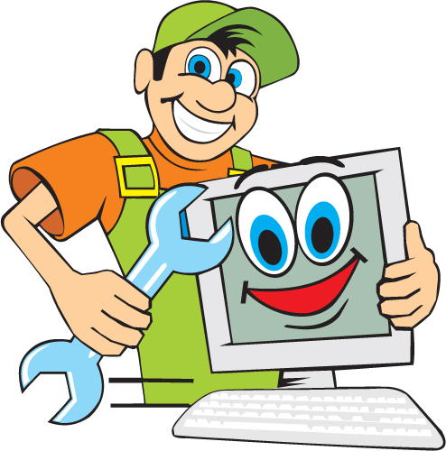 Funny Computer repair service elements vector 01 service repair funny elements element computer   