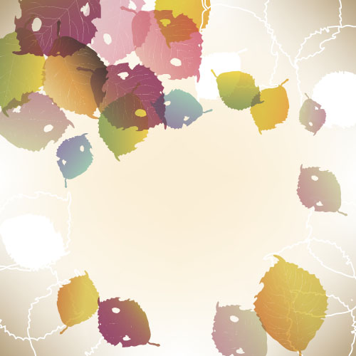 Autumn leaves with blurs vector background 04 leaves blurs background autumn   