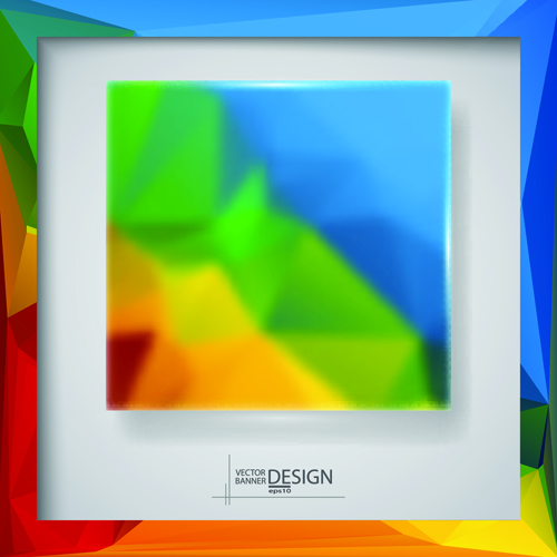 Blurs glass with polygonal backgrounds vector 02 polygonal glass blurs backgrounds   