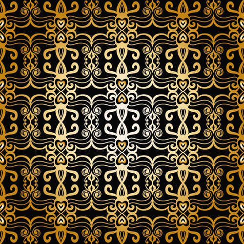 luxurious gold pattern seamless vector background 01 template seamless pattern luxurious gold pattern background   