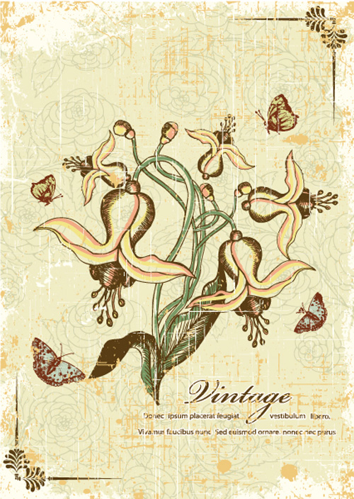 Vintage Garbage background vector 04 garbage background vector background   