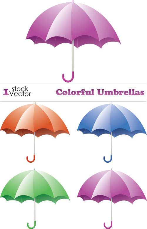 Elements of Colorful Umbrellas Vector umbrellas colorful   