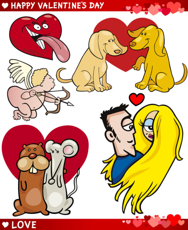 Funny Valentine elements vector Valentine funny elements element   