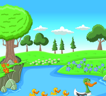 Beautiful Nature landscape lake vector graphics 04 nature landscape lake beautiful nature beautiful   