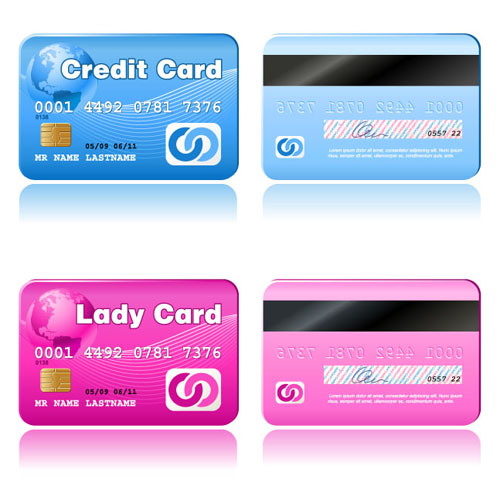 Credit Card vector template set 04 credit card   