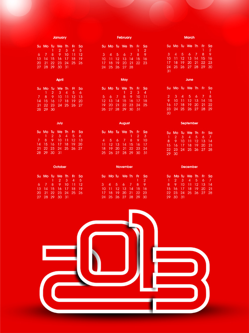 Elements of Calendar 2013 design vector art 06 elements element calendar 2013   