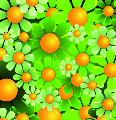 Bright Colorful flowers vector background set 02 flowers flower colorful bright   