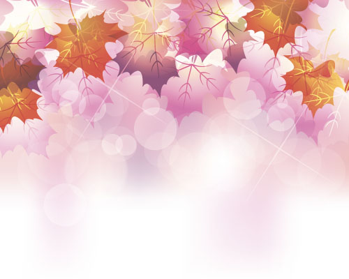 Autumn leaves with blurs vector background 05 leaves blurs background autumn   
