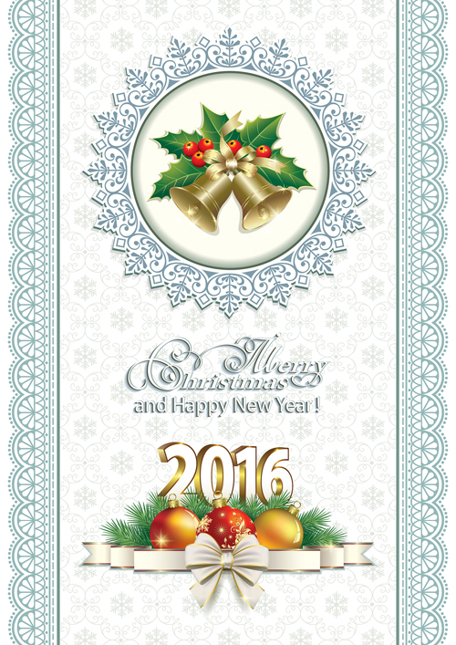2016 Christmas and new year lace background vector year new lace christmas background   