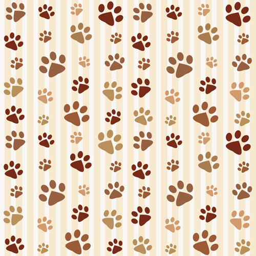 Animal footprints cute pattern vector pattern Footprints cute Animal   