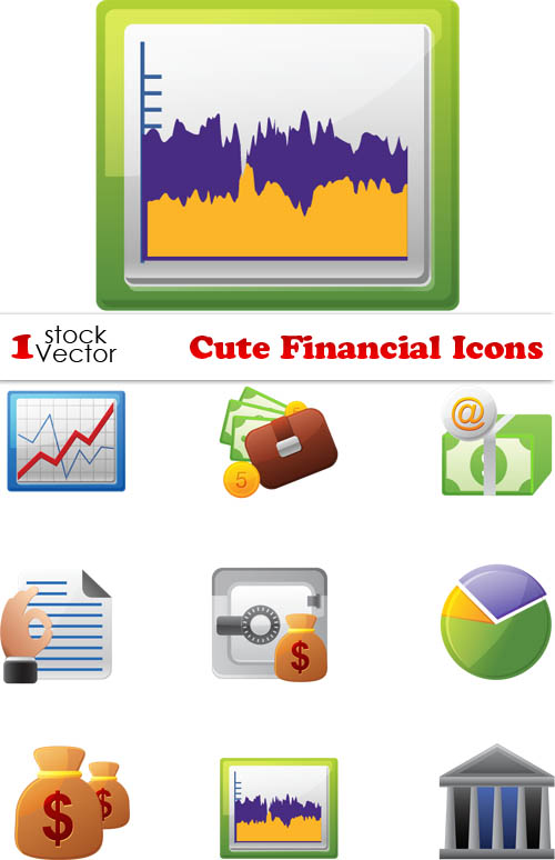 Set of Business Financial Icons Vector icons icon financial business   