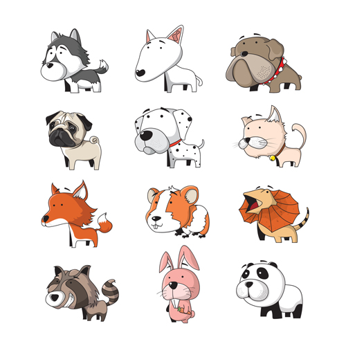 lovely cartoon animal vectors 02 lovely cartoon Animal   