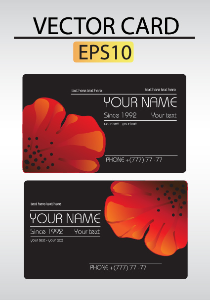 Vivid Poppy flower cards vector 01 vivid poppy flower cards card   