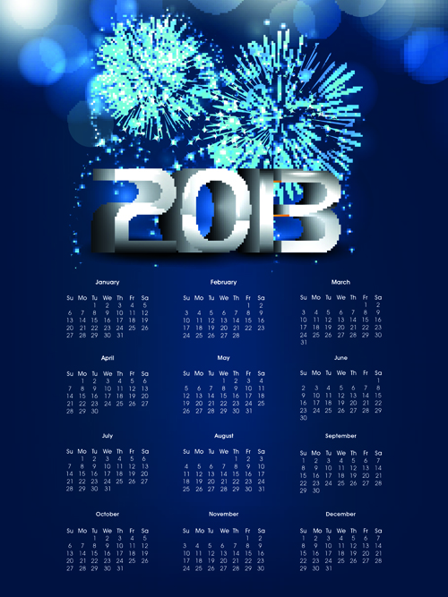 Elements of Calendar 2013 design vector art 04 elements element calendar 2013   