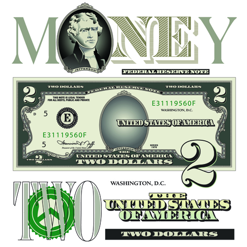 Vector money with dollars design template 04 template money dollars   