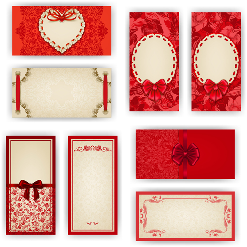 Luxury holiday greeting cards vector set 02 luxury holiday greeting cards   