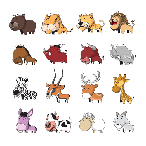 lovely cartoon animal vectors 05 lovely cartoon Animal   