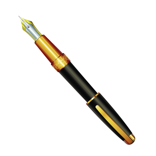 Different Realistic Pen design vector set 03 realistic pen different   