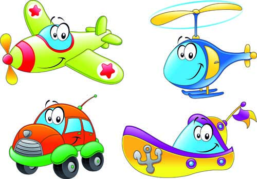 Different Cartoon Transportation tool vector 01 transportation transport tool different cartoon   