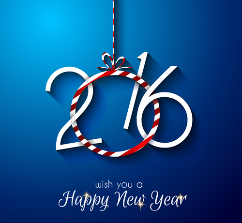 2016 new year with hanging decor vector background 02 year new hanging decor background 2016   