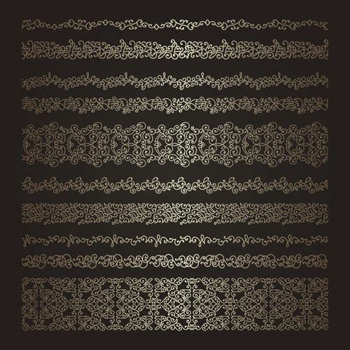 Decorative golden borders vectors golden decorative borders   