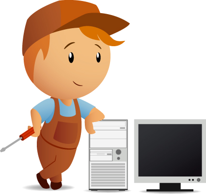 Funny Computer repair service elements vector 04 service repair funny elements element computer   