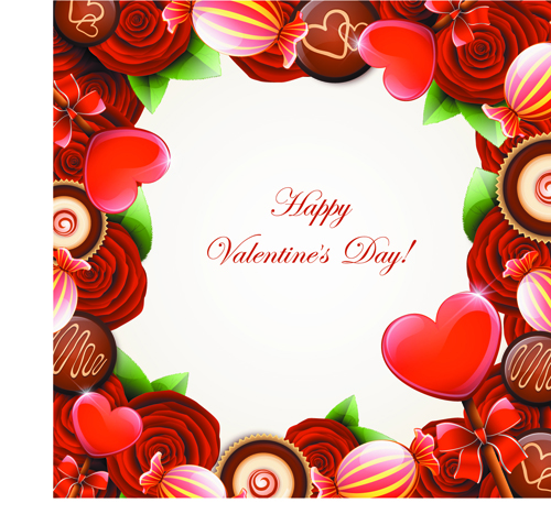 Valentine Day Sweets cards vector 01 Valentine day Valentine sweet cards card   