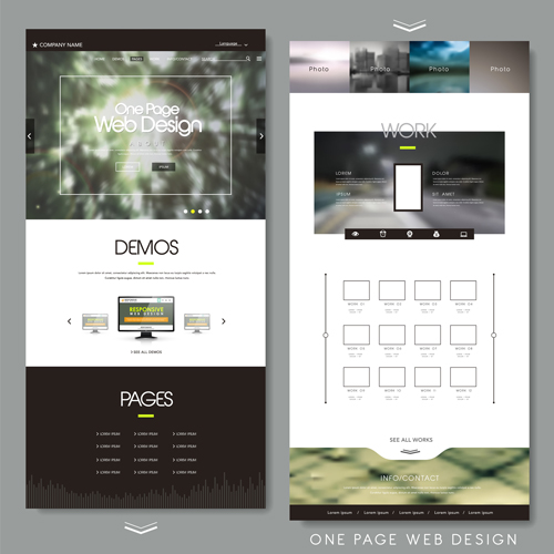 Website page design template vector 02 website template vector template   