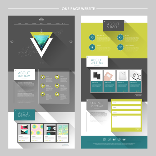 Website page design template vector 05 website template vector template   