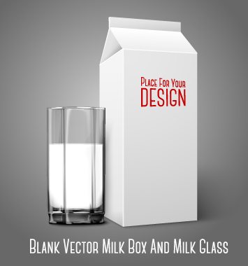 Blank milk box and milk cup vector material vector material vector milk material cup blank   