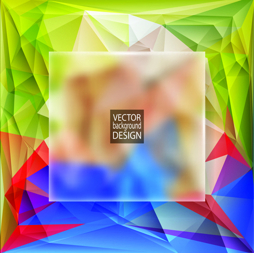 Blurs glass with polygonal backgrounds vector 06 polygonal blurs backgrounds   